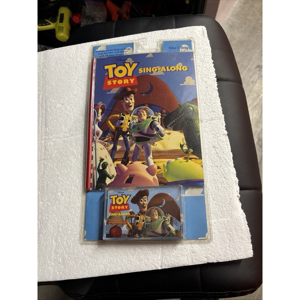 Vintage 1995 "TOY STORY" Disney Sing A Long Book & Cassette